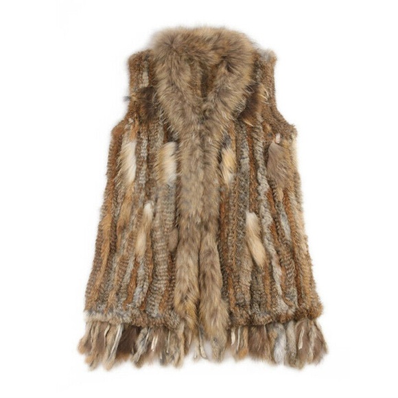 Gaby & Eden Rabbit And Raccoon Fur Vest - Picture 3 of 13